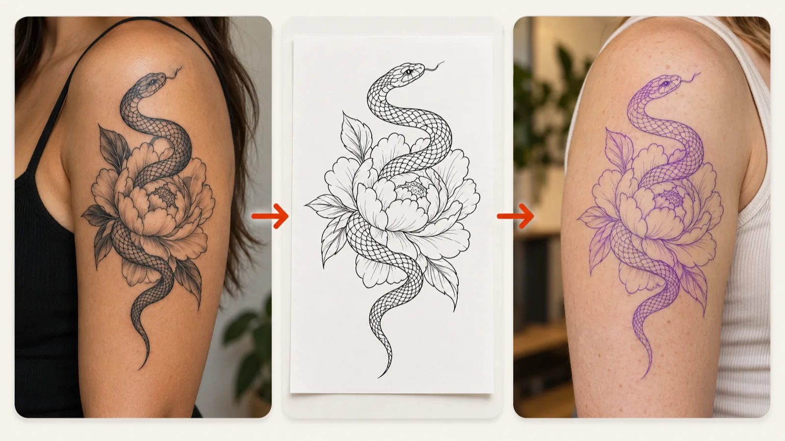 Tattoo to Stencil example